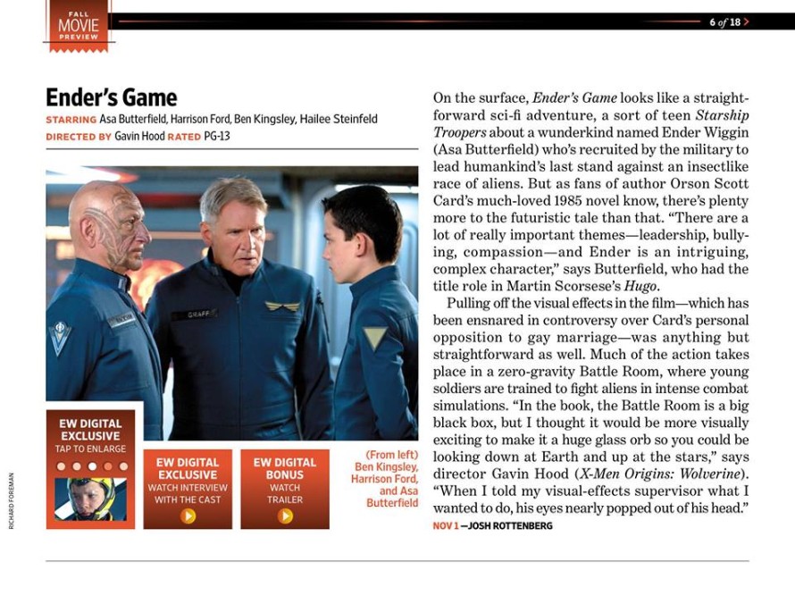 ‘Ender’s Game’ to be Rated PG13 » Ender