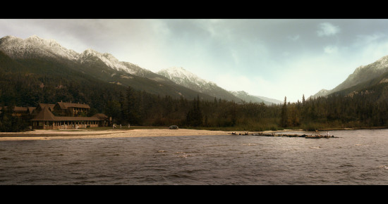 Ender sits alone at the end of the pier at the lake. Image courtesy of Summit Entertainment.